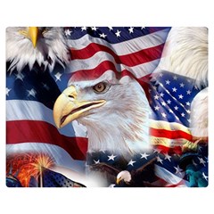 United States Of America Images Independence Day Premium Plush Fleece Blanket (medium) by Ket1n9