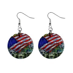 Usa United States Of America Images Independence Day Mini Button Earrings by Ket1n9