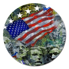 Usa United States Of America Images Independence Day Magnet 5  (round) by Ket1n9