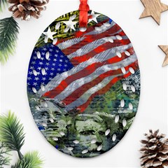 Usa United States Of America Images Independence Day Oval Filigree Ornament (two Sides) by Ket1n9