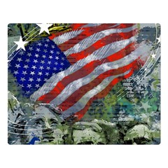 Usa United States Of America Images Independence Day Two Sides Premium Plush Fleece Blanket (large) by Ket1n9