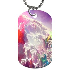 Clouds Multicolor Fantasy Art Skies Dog Tag (one Side) by Ket1n9