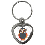 Owl Logo Key Chain (Heart) Front