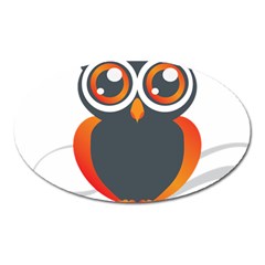 Owl Logo Oval Magnet by Ket1n9