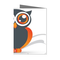 Owl Logo Mini Greeting Cards (pkg Of 8) by Ket1n9