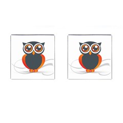 Owl Logo Cufflinks (square) by Ket1n9