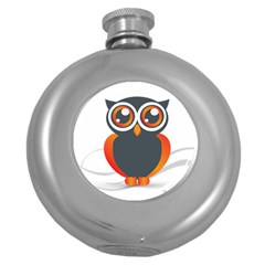 Owl Logo Round Hip Flask (5 Oz) by Ket1n9