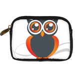 Owl Logo Digital Camera Leather Case Front