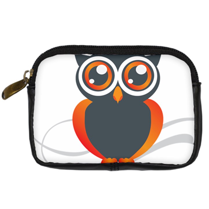 Owl Logo Digital Camera Leather Case