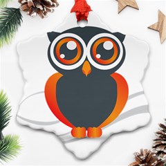 Owl Logo Snowflake Ornament (two Sides) by Ket1n9