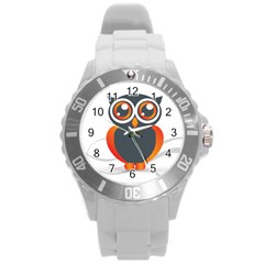 Owl Logo Round Plastic Sport Watch (l) by Ket1n9