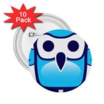 Owl Logo Clip Art 2.25  Buttons (10 pack)  Front