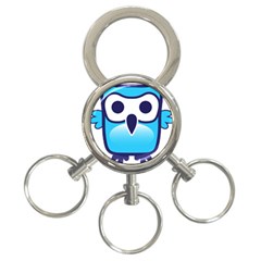 Owl Logo Clip Art 3-ring Key Chain by Ket1n9