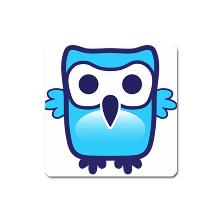 Owl Logo Clip Art Square Magnet