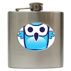 Owl Logo Clip Art Hip Flask (6 Oz) by Ket1n9