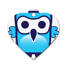 Owl Logo Clip Art Dog Tag Heart (two Sides) by Ket1n9