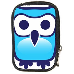 Owl Logo Clip Art Compact Camera Leather Case by Ket1n9