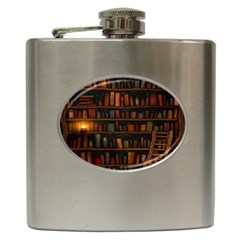 Books Library Hip Flask (6 Oz) by Ket1n9