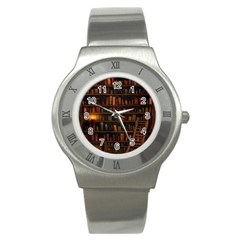 Books Library Stainless Steel Watch by Ket1n9