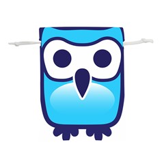 Owl Logo Clip Art Lightweight Drawstring Pouch (l) by Ket1n9