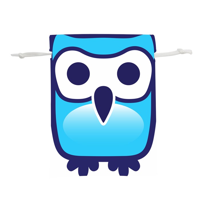 Owl Logo Clip Art Lightweight Drawstring Pouch (L)