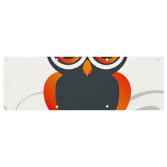 Owl Logo Banner And Sign 9  X 3  by Ket1n9