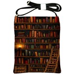 Books Library Shoulder Sling Bag Front