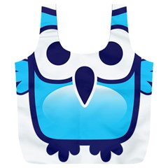 Owl Logo Clip Art Full Print Recycle Bag (xxl) by Ket1n9