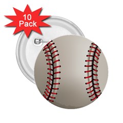 Baseball 2 25  Buttons (10 Pack)  by Ket1n9