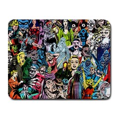 Vintage Horror Collage Pattern Small Mousepad by Ket1n9