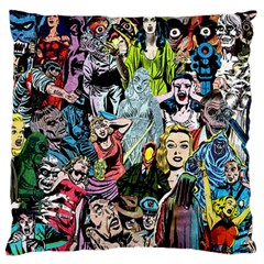 Vintage Horror Collage Pattern Standard Premium Plush Fleece Cushion Case (one Side) by Ket1n9