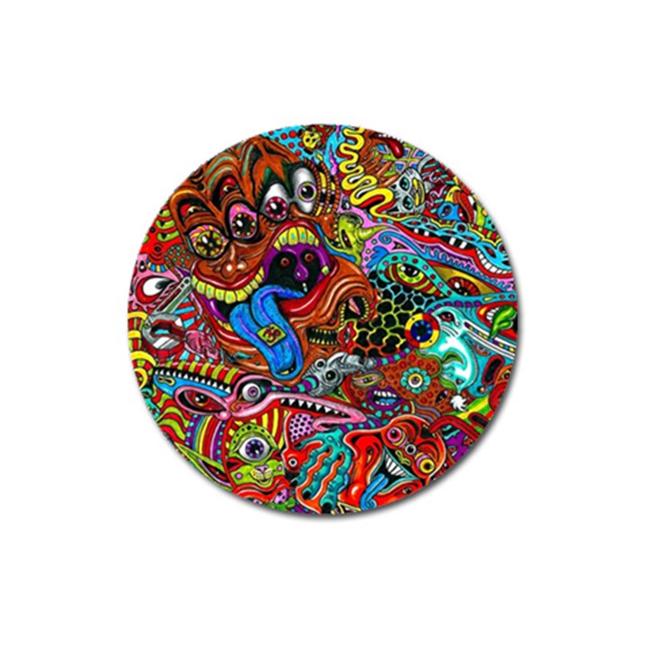 Art Color Dark Detail Monsters Psychedelic Magnet 3  (Round)