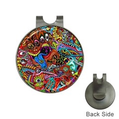 Art Color Dark Detail Monsters Psychedelic Hat Clips With Golf Markers by Ket1n9