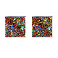 Art Color Dark Detail Monsters Psychedelic Cufflinks (square) by Ket1n9