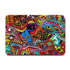 Art Color Dark Detail Monsters Psychedelic Small Doormat by Ket1n9