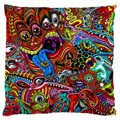 Art Color Dark Detail Monsters Psychedelic Large Cushion Case (two Sides) by Ket1n9