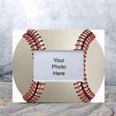 Baseball White Tabletop Photo Frame 4 x6  by Ket1n9