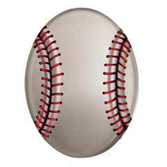 Baseball Oval Glass Fridge Magnet (4 Pack) by Ket1n9