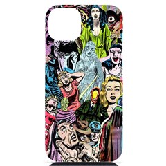 Vintage Horror Collage Pattern Iphone 14 Plus Black Uv Print Case by Ket1n9