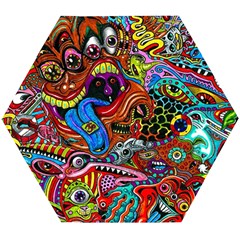 Art Color Dark Detail Monsters Psychedelic Wooden Puzzle Hexagon by Ket1n9