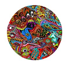 Art Color Dark Detail Monsters Psychedelic Mini Round Pill Box (pack Of 5) by Ket1n9