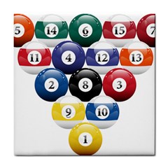 Racked Billiard Pool Balls Tile Coaster by Ket1n9