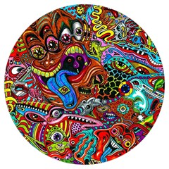 Art Color Dark Detail Monsters Psychedelic Round Trivet by Ket1n9