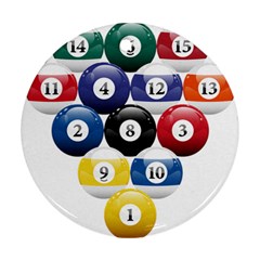 Racked Billiard Pool Balls Ornament (round) by Ket1n9