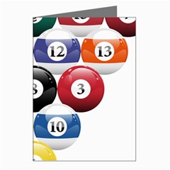 Racked Billiard Pool Balls Greeting Cards (pkg Of 8) by Ket1n9