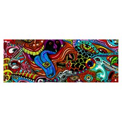 Art Color Dark Detail Monsters Psychedelic Banner And Sign 8  X 3  by Ket1n9