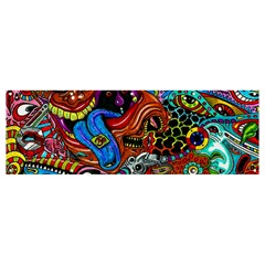 Art Color Dark Detail Monsters Psychedelic Banner And Sign 12  X 4  by Ket1n9