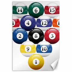 Racked Billiard Pool Balls Canvas 20  X 30  by Ket1n9