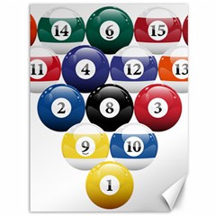 Racked Billiard Pool Balls Canvas 36  X 48  by Ket1n9