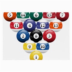 Racked Billiard Pool Balls Large Glasses Cloth by Ket1n9